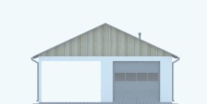 Elewacja projektu G222 - Budynek garażowy z wiatą - 2