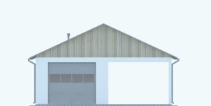 Elewacja projektu G222 - Budynek garażowy z wiatą - 2 - wersja lustrzana