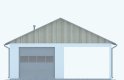 Projekt domu energooszczędnego G222 - Budynek garażowy z wiatą - elewacja 2