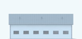 Elewacja projektu G222 - Budynek garażowy z wiatą - 3 - wersja lustrzana