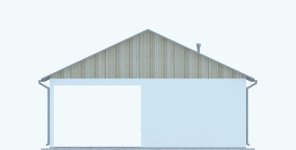Elewacja projektu G222 - Budynek garażowy z wiatą - 4 - wersja lustrzana
