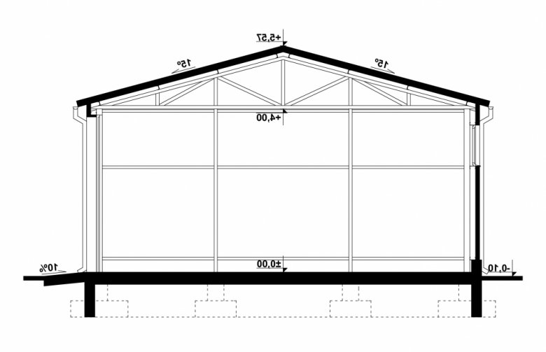 Projekt domu nowoczesnego G223 - Budynek magazynowy - 