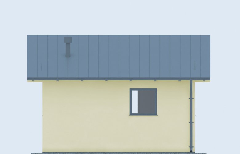 Projekt domu nowoczesnego G225 - Budynek gospodarczy - elewacja 3