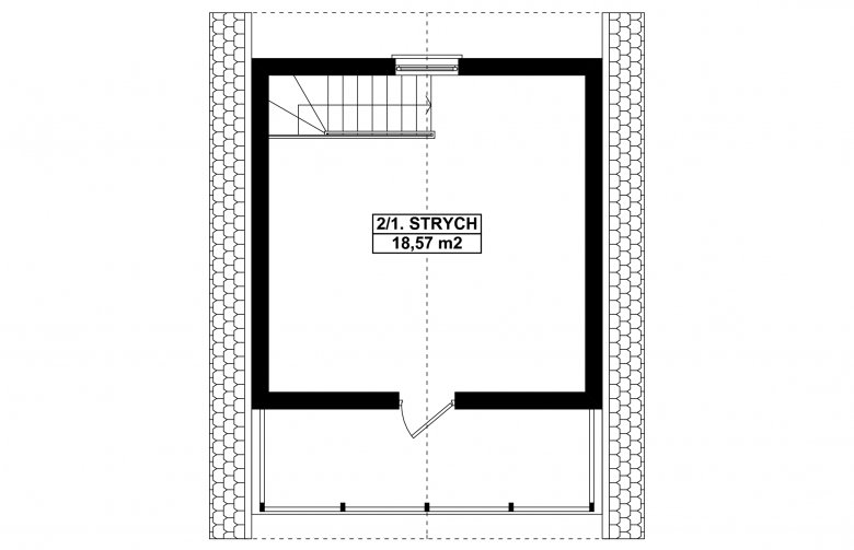 Projekt domu nowoczesnego G233 - Budynek gospodarczy - 