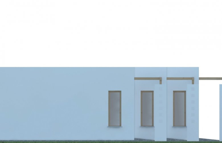 Projekt domu energooszczędnego G230 - Budynek garażowy - elewacja 2
