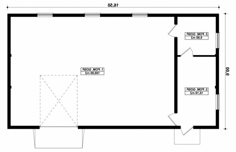 Projekt domu nowoczesnego G235 - Budynek gospodarczy - 