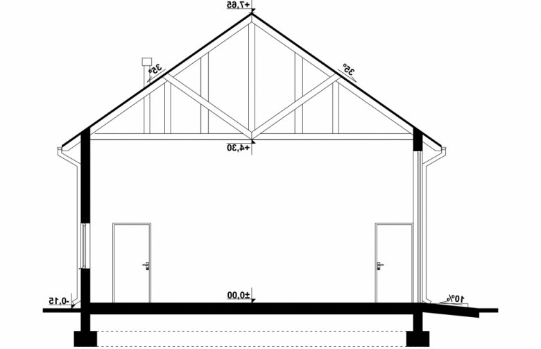 Projekt domu nowoczesnego G235 - Budynek gospodarczy - 