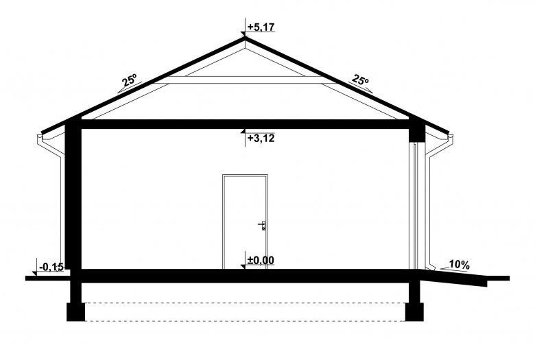 Projekt domu nowoczesnego G237 - Budynek gospodarczy - 