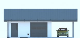 Elewacja projektu G239 - Budynek garażowo - gospodarczy - 1