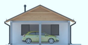 Elewacja projektu G239 - Budynek garażowo - gospodarczy - 2 - wersja lustrzana