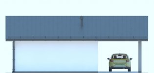Elewacja projektu G239 - Budynek garażowo - gospodarczy - 3 - wersja lustrzana