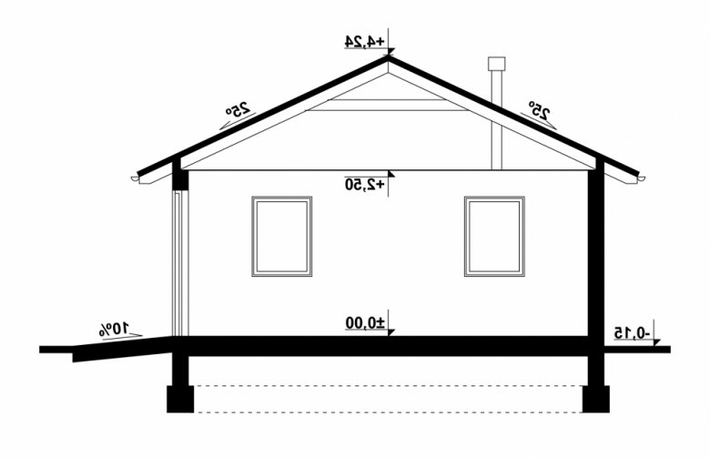 Projekt domu energooszczędnego G239 - Budynek garażowo - gospodarczy - 