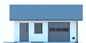 Elewacja projektu G238 - Budynek garażowo - gospodarczy - 1 - wersja lustrzana