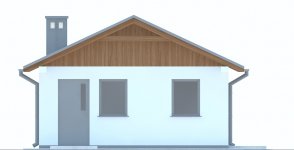 Elewacja projektu G238 - Budynek garażowo - gospodarczy - 2 - wersja lustrzana