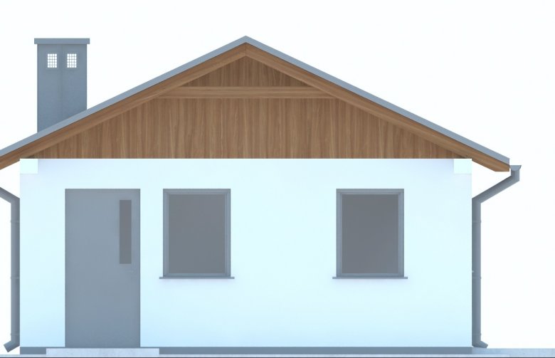 Projekt domu energooszczędnego G238 - Budynek garażowo - gospodarczy - elewacja 2
