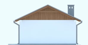 Elewacja projektu G238 - Budynek garażowo - gospodarczy - 4 - wersja lustrzana