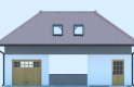 Projekt domu energooszczędnego G240 - Budynek garażowo - gospodarczy - elewacja 1