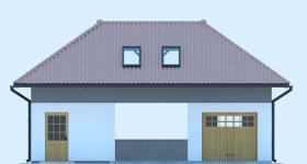Elewacja projektu G240 - Budynek garażowo - gospodarczy - 1 - wersja lustrzana