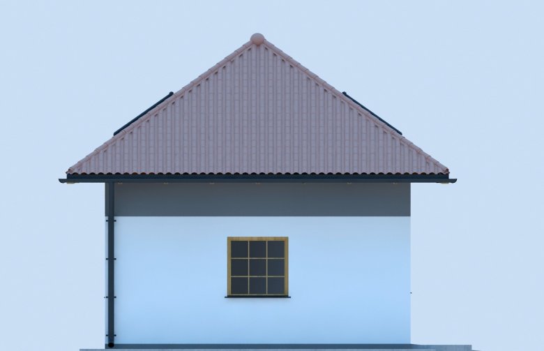 Projekt domu energooszczędnego G240 - Budynek garażowo - gospodarczy - elewacja 2