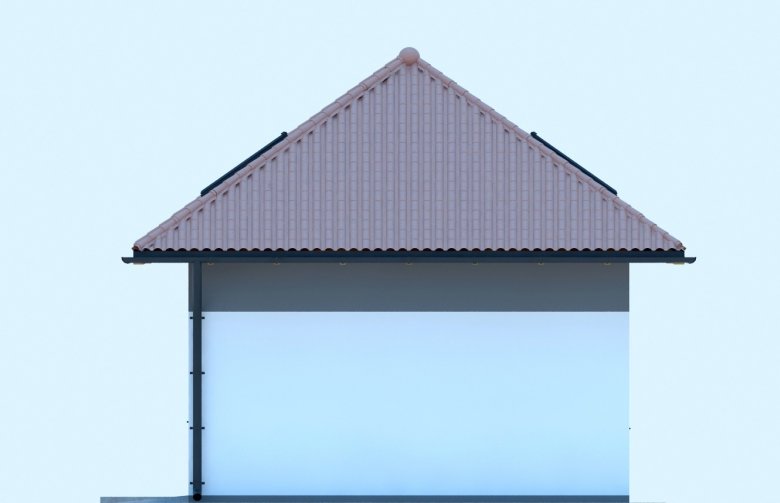 Projekt domu energooszczędnego G240 - Budynek garażowo - gospodarczy - elewacja 4