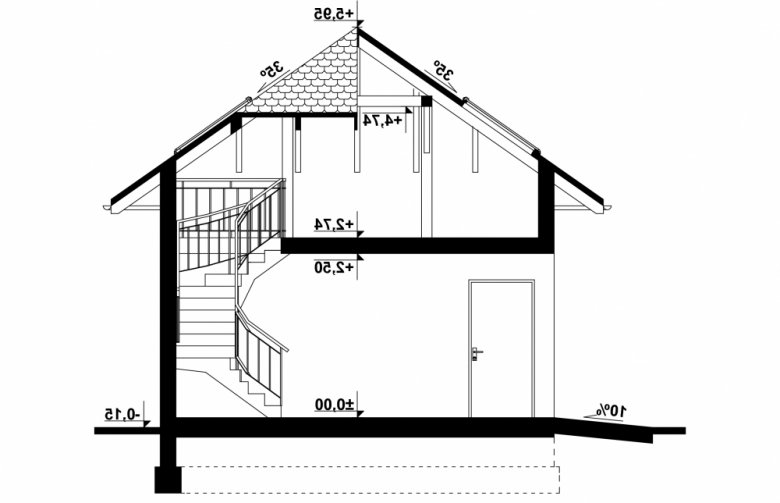 Projekt domu energooszczędnego G240 - Budynek garażowo - gospodarczy - 