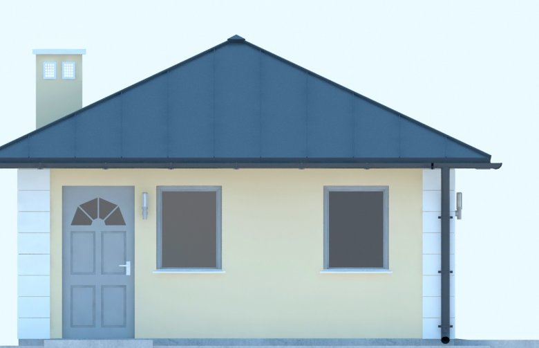 Projekt domu energooszczędnego G241 - Budynek garażowo - gospodarczy - elewacja 4