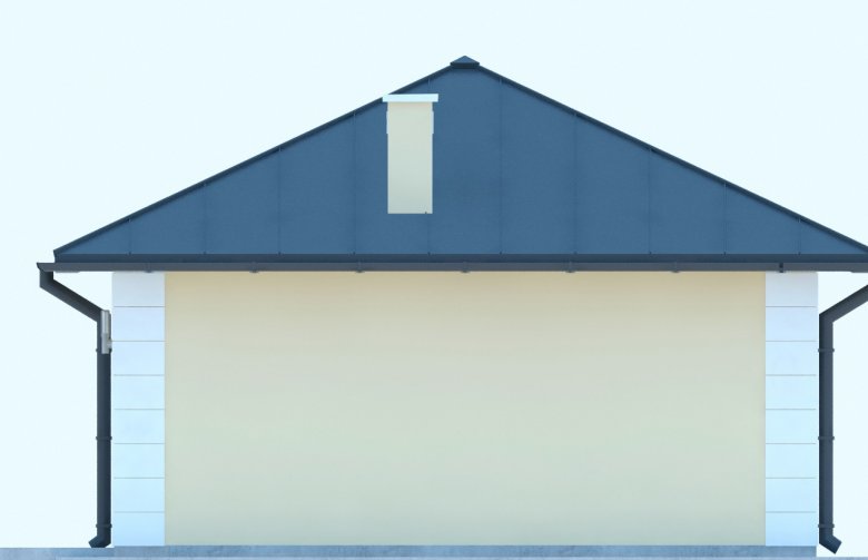Projekt domu energooszczędnego G241 - Budynek garażowo - gospodarczy - elewacja 3
