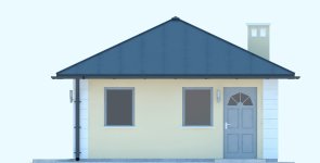 Elewacja projektu G241 - Budynek garażowo - gospodarczy - 4 - wersja lustrzana