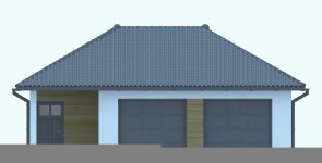 Elewacja projektu G242 - Budynek garażowo-gospodarczy - 1 - wersja lustrzana