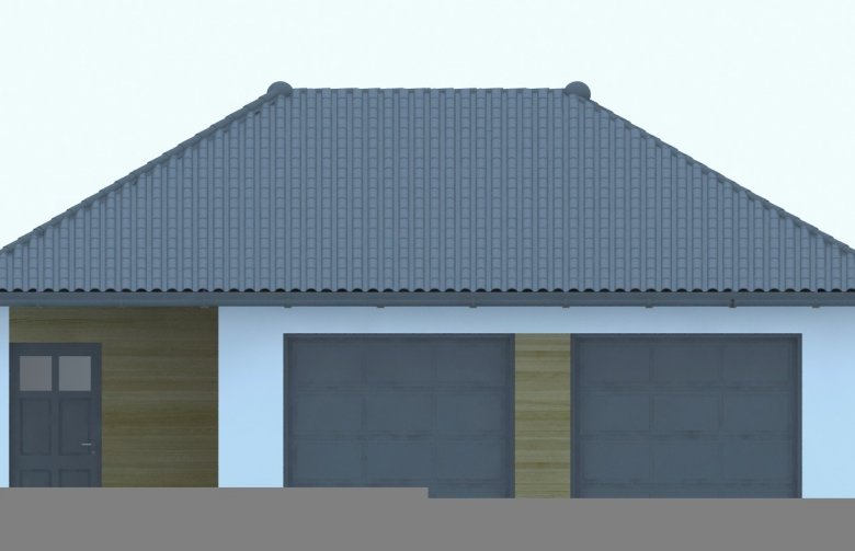 Projekt domu energooszczędnego G242 - Budynek garażowo-gospodarczy - elewacja 1