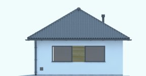 Elewacja projektu G242 - Budynek garażowo-gospodarczy - 4 - wersja lustrzana