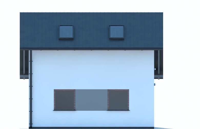 Projekt domu energooszczędnego G243 - Budynek garażowy - elewacja 4