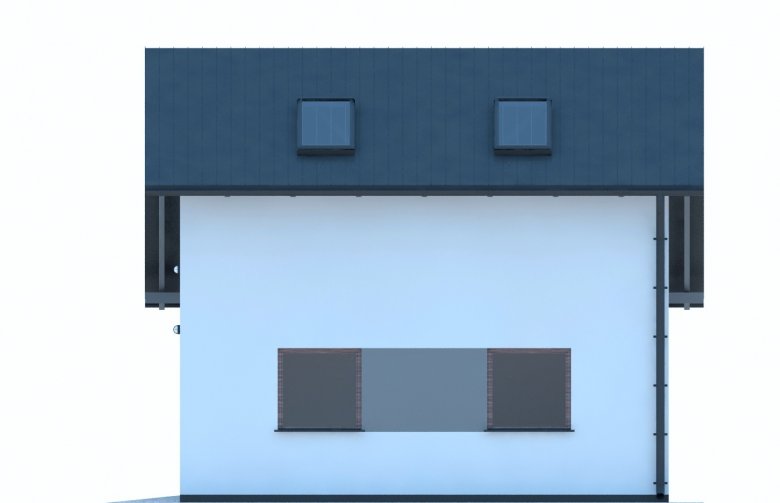 Projekt domu energooszczędnego G243 - Budynek garażowy - elewacja 4