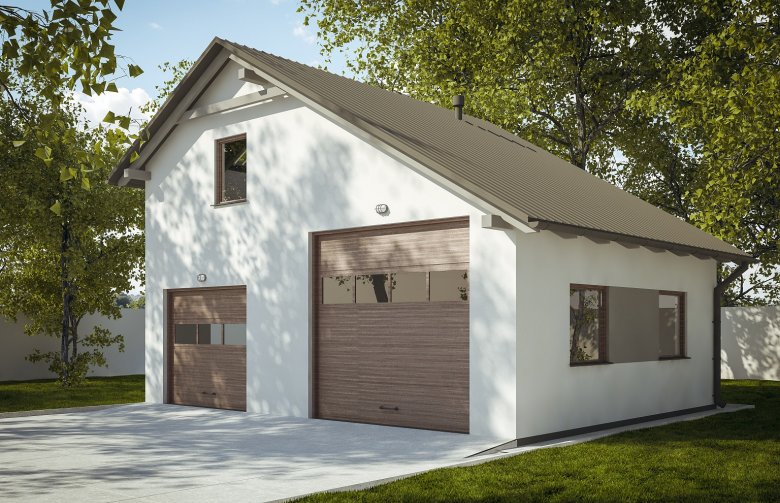 Projekt domu energooszczędnego G243 - Budynek garażowy