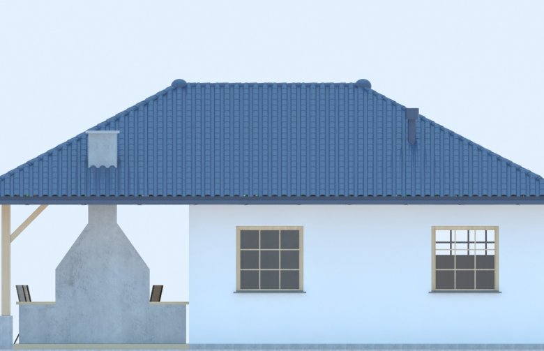 Projekt domu energooszczędnego G244 - Budynek garażowo - gospodarczy  - elewacja 3