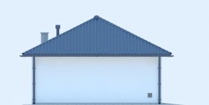 Elewacja projektu G244 - Budynek garażowo - gospodarczy  - 4
