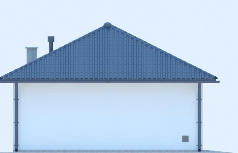 Projekt domu energooszczędnego G244 - Budynek garażowo - gospodarczy  - elewacja 4