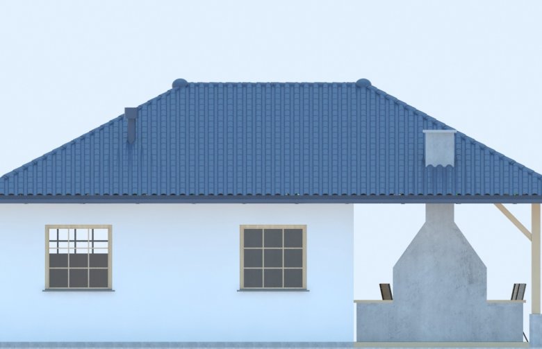 Projekt domu energooszczędnego G244 - Budynek garażowo - gospodarczy  - elewacja 3