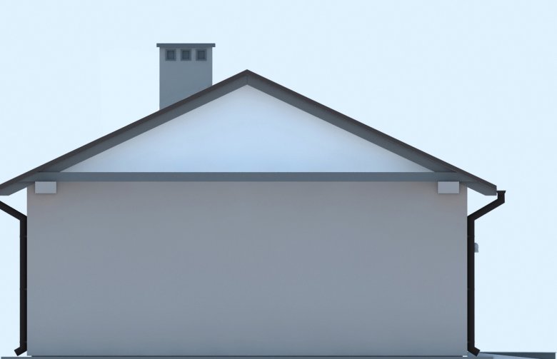 Projekt domu energooszczędnego G245 - Budynek garażowo - gospodarczy - elewacja 4