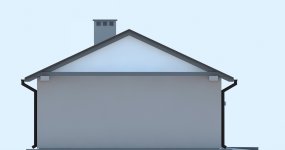 Elewacja projektu G245 - Budynek garażowo - gospodarczy - 2 - wersja lustrzana