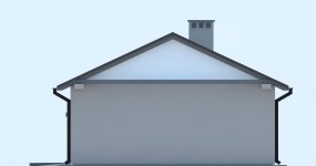 Elewacja projektu G245 - Budynek garażowo - gospodarczy - 4 - wersja lustrzana