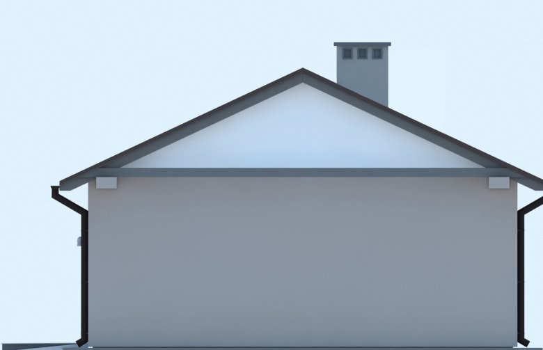 Projekt domu energooszczędnego G245 - Budynek garażowo - gospodarczy - elewacja 4