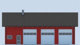 Elewacja projektu G247 - Budynek garażowo - gospodarczy - 1