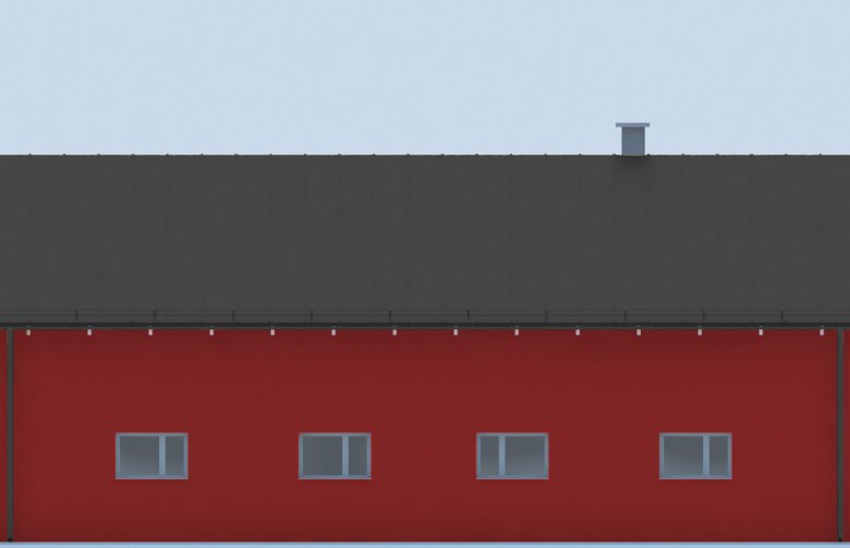 Projekt domu energooszczędnego G247 - Budynek garażowo - gospodarczy - elewacja 3