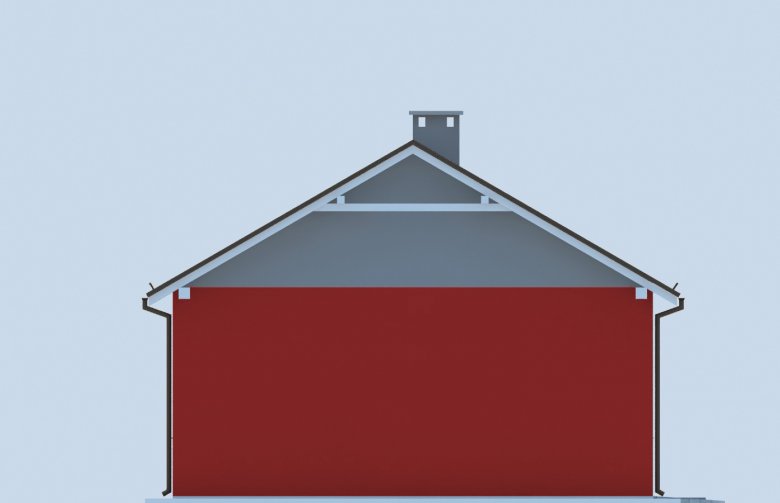Projekt domu energooszczędnego G247 - Budynek garażowo - gospodarczy - elewacja 4