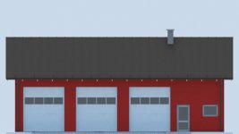 Elewacja projektu G247 - Budynek garażowo - gospodarczy - 1 - wersja lustrzana
