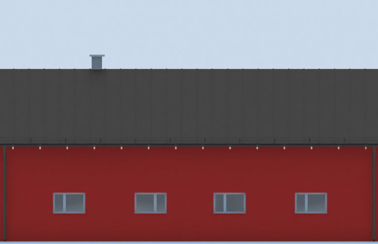 Projekt domu energooszczędnego G247 - Budynek garażowo - gospodarczy - elewacja 3