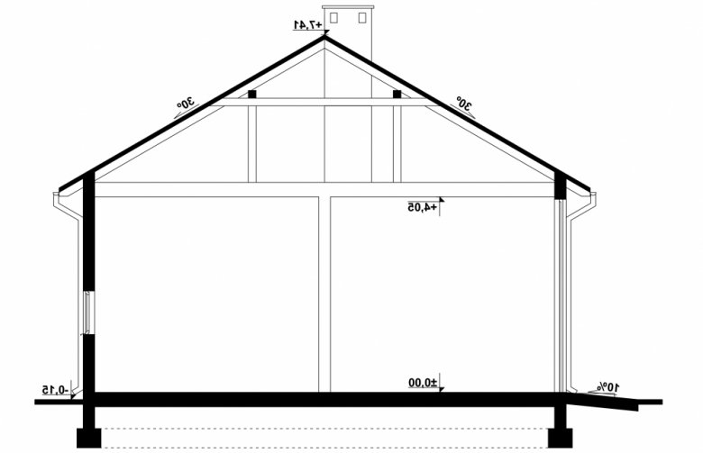 Projekt domu energooszczędnego G247 - Budynek garażowo - gospodarczy - 