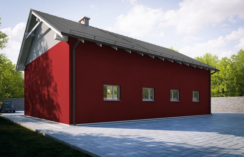 Projekt domu energooszczędnego G247 - Budynek garażowo - gospodarczy
