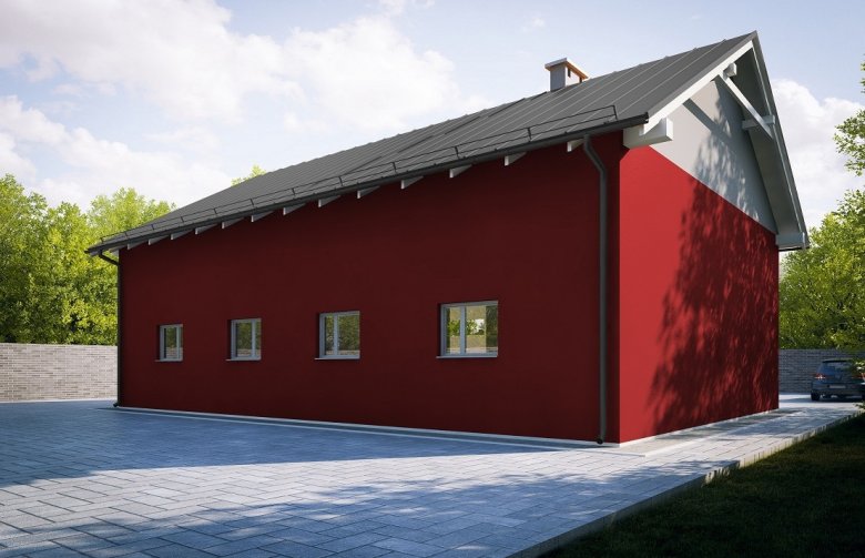 Projekt domu energooszczędnego G247 - Budynek garażowo - gospodarczy